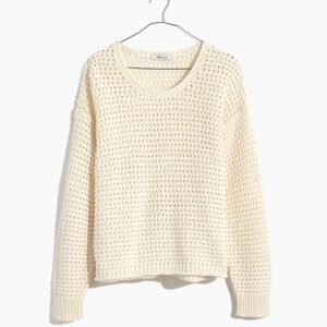 Madewell Austin Stitch 
 Cream Pullover Knit Sweater XXS